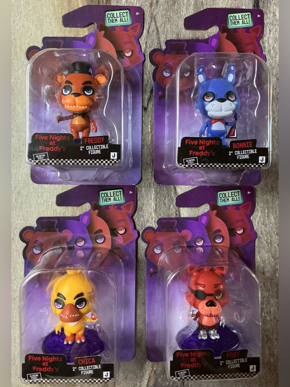 Five Nights At Freddy's Glowing Eyes 2" Figure/ collect all 4
